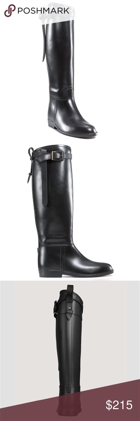 burberry flat riding rain boots|authentic burberry rain boots.